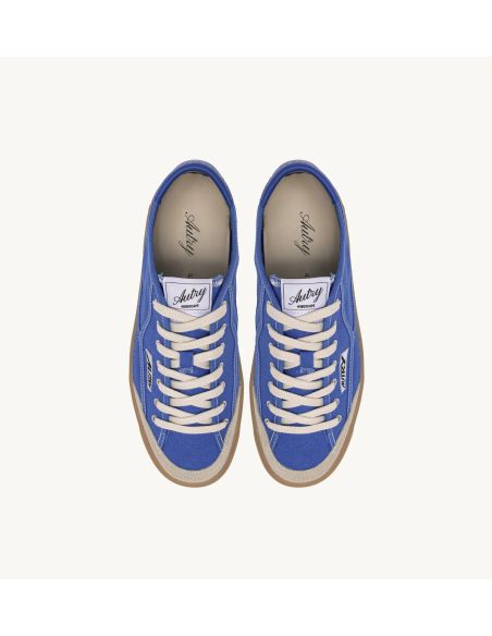 SNEAKERS WINDSCAPE LOW HOMME EN TOILE ET EN DAIM BLEU PALACE