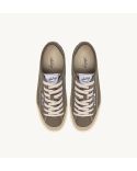 SNEAKERS WINDSCAPE LOW HOMME EN TOILE ET EN DAIM MILITAIRE