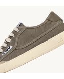SNEAKERS WINDSCAPE LOW HOMME EN TOILE ET EN DAIM MILITAIRE