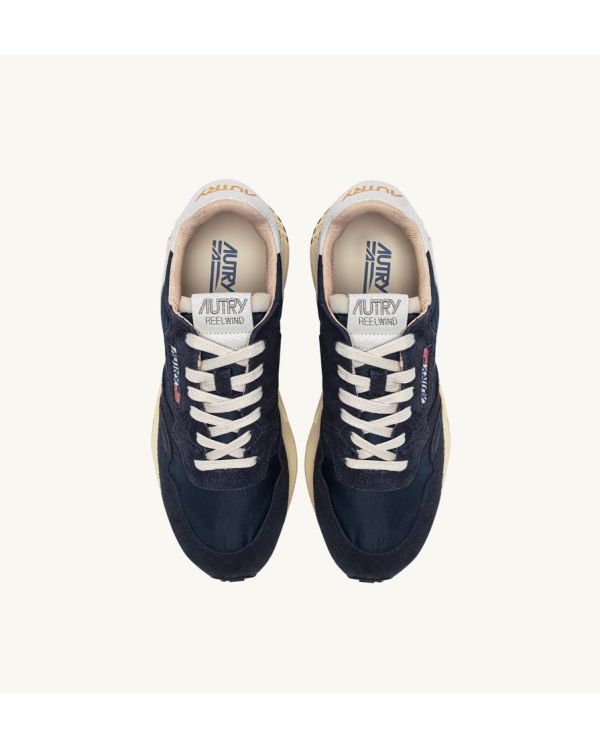 SNEAKERS REELWIND LOW HOMME NYLON / DAIM BLEU ESPACE / BLANC