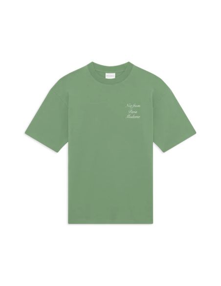 TSHIRT SLOGAN CALLIGRAPHY LIGHT GREEN