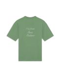 TSHIRT SLOGAN CALLIGRAPHY LIGHT GREEN