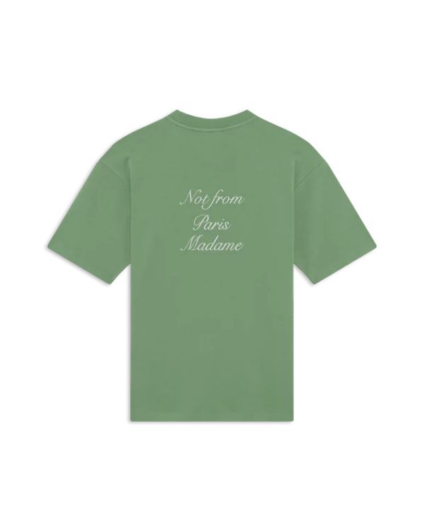 TSHIRT SLOGAN CALLIGRAPHY LIGHT GREEN 2