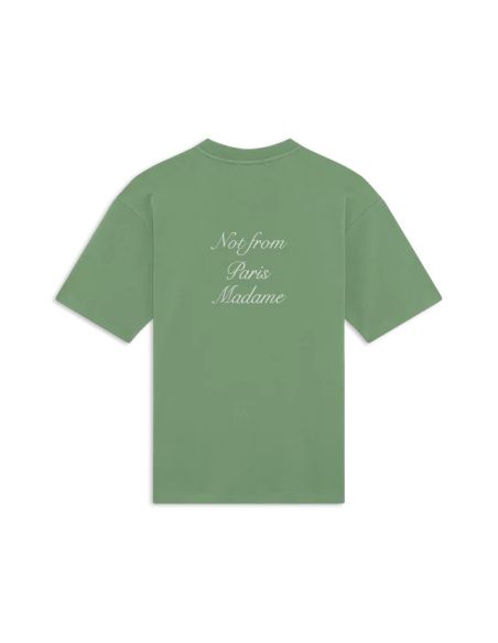 TSHIRT SLOGAN CALLIGRAPHY VERT CLAIR