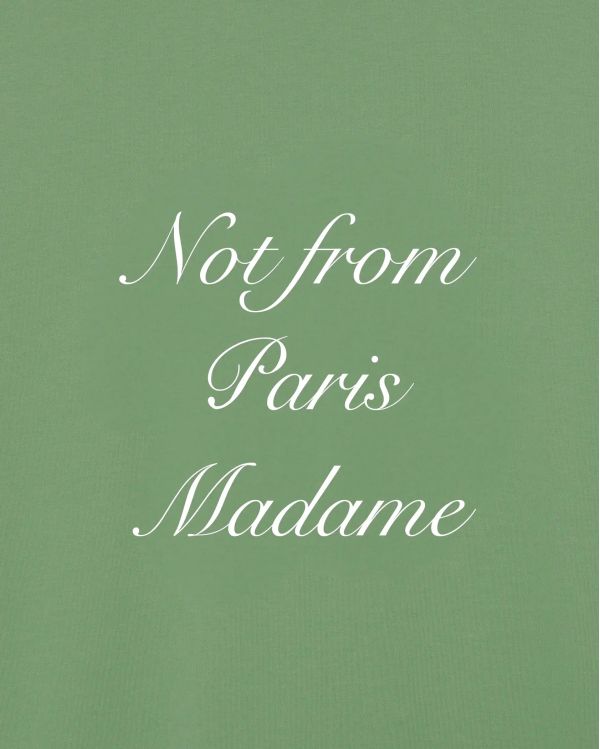 TSHIRT SLOGAN CALLIGRAPHY LIGHT GREEN