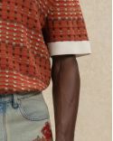 COOGIE KNIT POLO SHIRT DARK RED