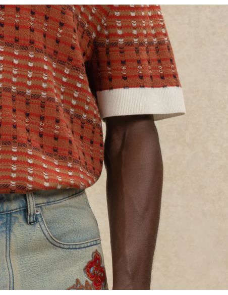 POLO MAILLE COOGIE ROUGE FONCÉ