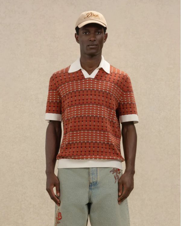 POLO MAILLE COOGIE ROUGE FONCÉ 2