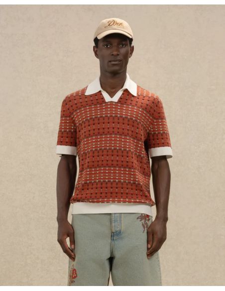 POLO MAILLE COOGIE ROUGE FONCÉ