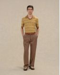 COOGIE KNIT POLO SHIRT YELLOW