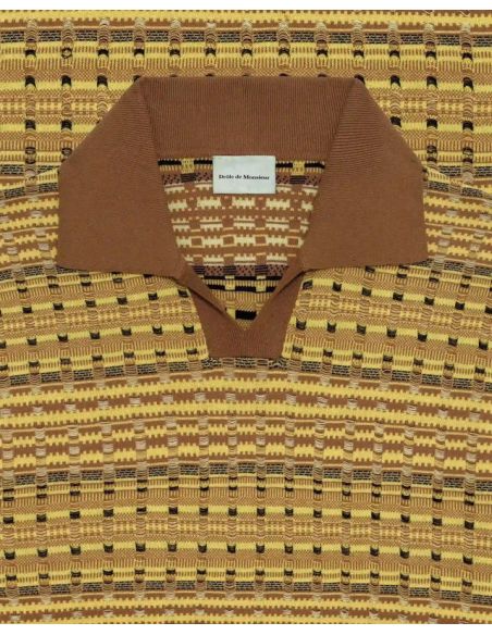 COOGIE KNIT POLO SHIRT YELLOW