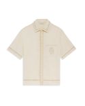 CHEMISE BRODERIE D MIROIR EN COTON BLANC CASSÉ