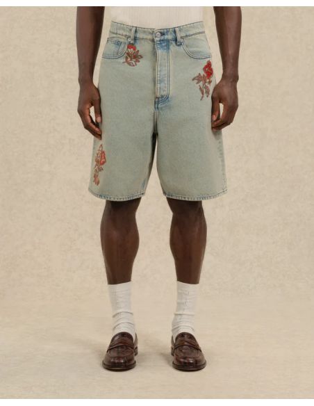 SHORT EN JEAN DUSTY BRODÉ FLEURS