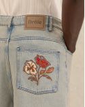 SHORT EN JEAN DUSTY BRODÉ FLEURS