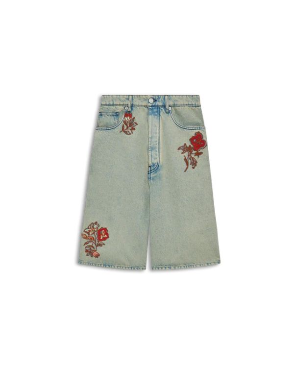 SHORT EN JEAN DUSTY BRODÉ FLEURS