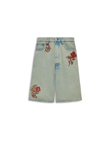 SHORT EN JEAN DUSTY BRODÉ FLEURS