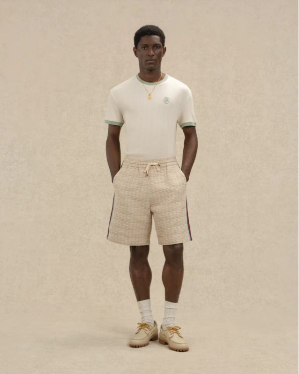 SHORT TWEED D MIROIR BEIGE FONCÉ 2
