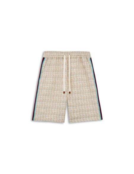 SHORT TWEED D MIROIR BEIGE FONCÉ