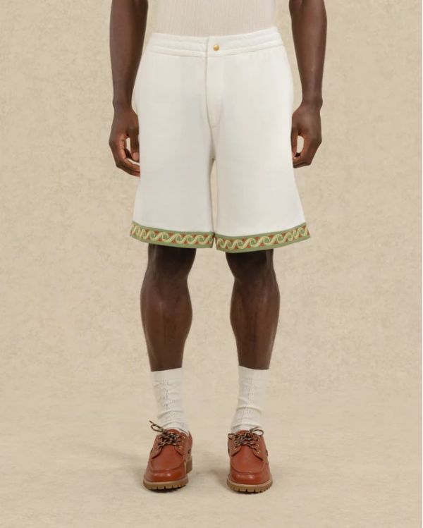 PIQUE SHORTS EMBROIDERED OFF-WHITE 2