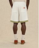 SHORT PIQUÉ BRODÉ BLANC CASSÉ