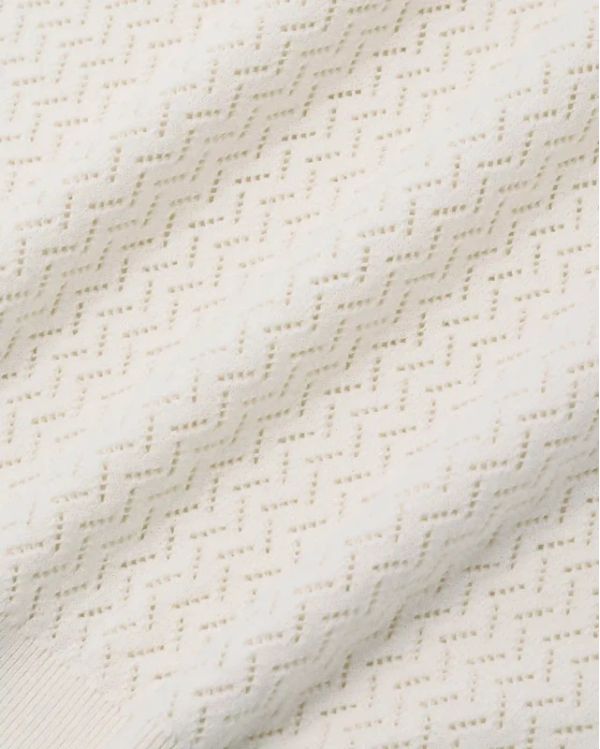 MIRROR OPENWEAVE KNIT TSHIRT OFF-WHITE