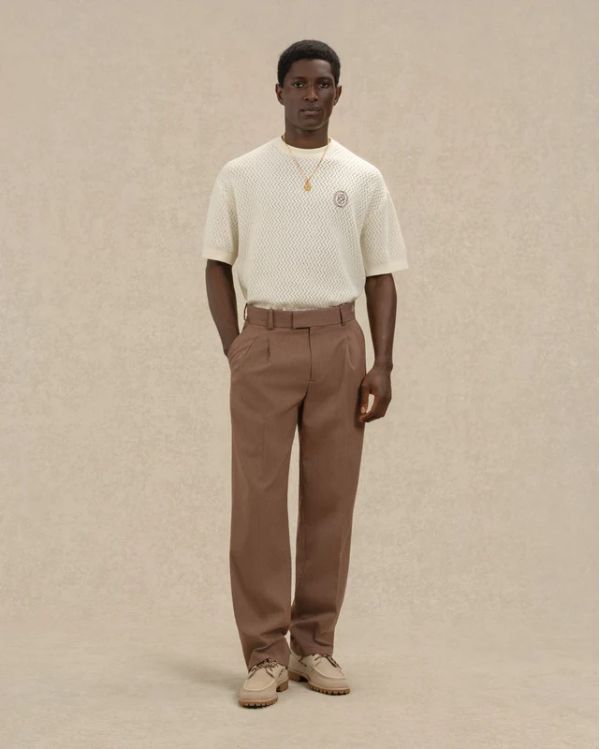 MIRROR OPENWEAVE KNIT TSHIRT OFF-WHITE 2