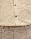 CHEMISE MAILLE DENTELLE BLANC CASSÉ