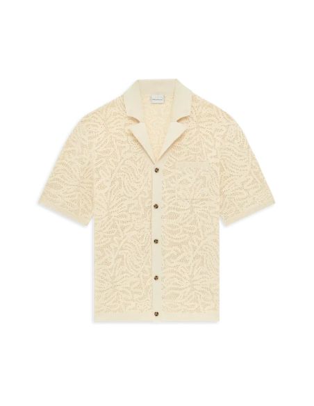 CHEMISE MAILLE DENTELLE BLANC CASSÉ