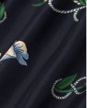 NAVY BLUE SILK SHELL SHIRT