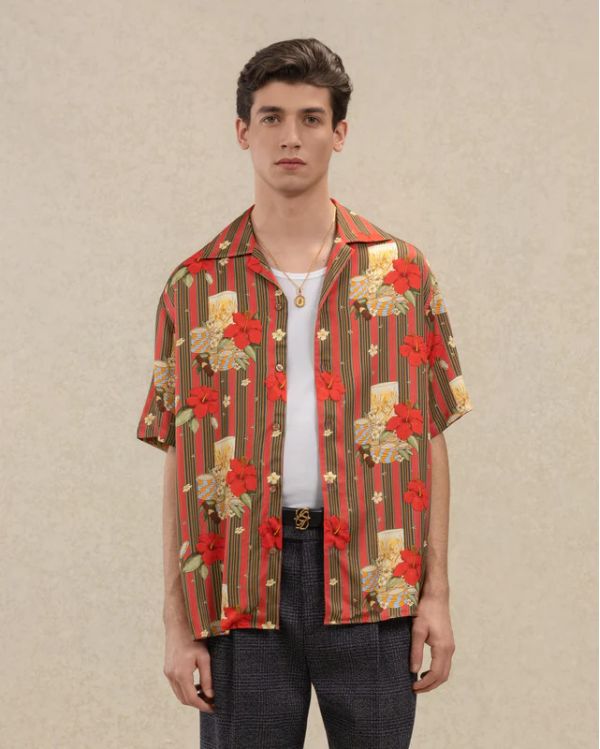 CHEMISE HIBISCUS CLUB ROSE 2
