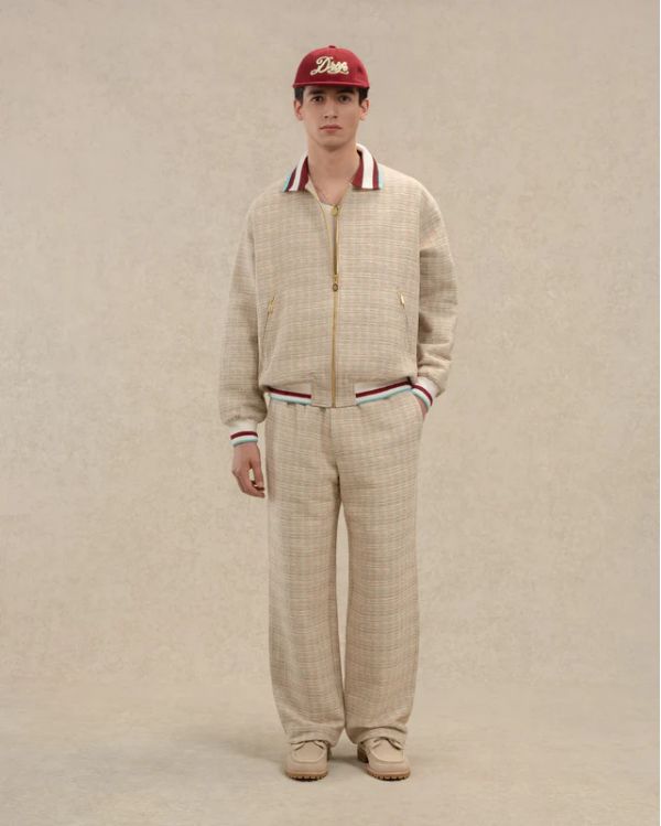 TRACKJACKET TWEED DARK BEIGE 2