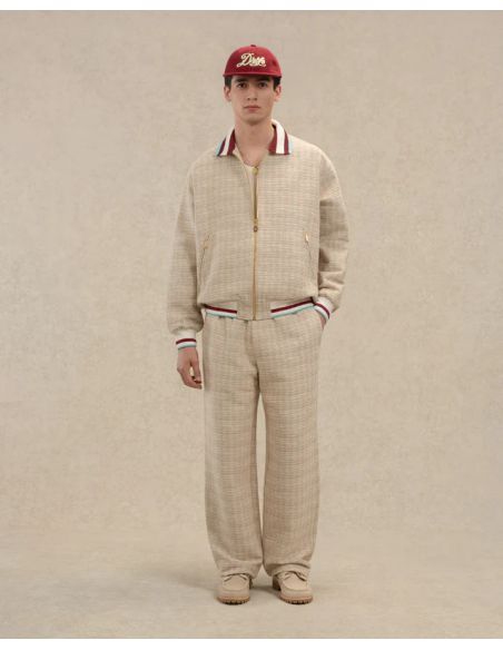 TRACKJACKET TWEED DARK BEIGE