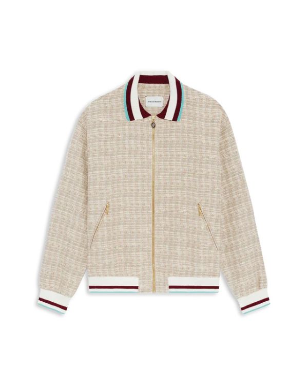 VESTE DE SURVÊTEMENT TWEED BEIGE FONCÉ