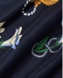 NAVY BLUE SILK SHELL SHORT