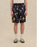 NAVY BLUE SILK SHELL SHORT