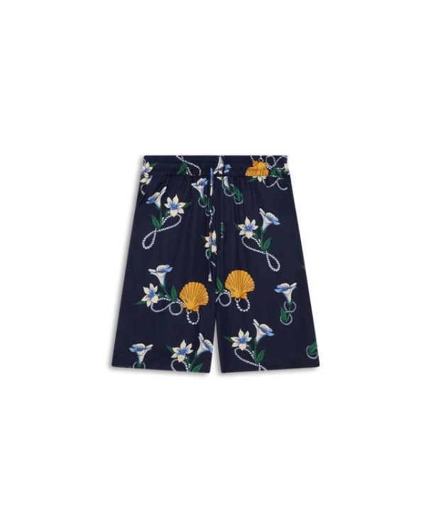 NAVY BLUE SILK SHELL SHORT