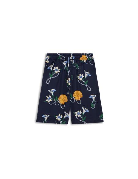 NAVY BLUE SILK SHELL SHORT