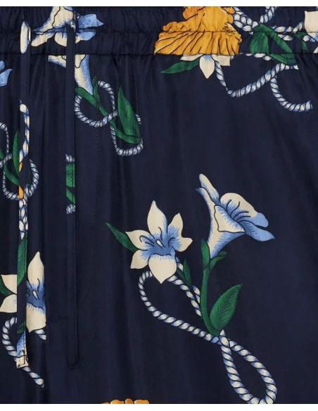 NAVY BLUE SILK SHELL SHORT