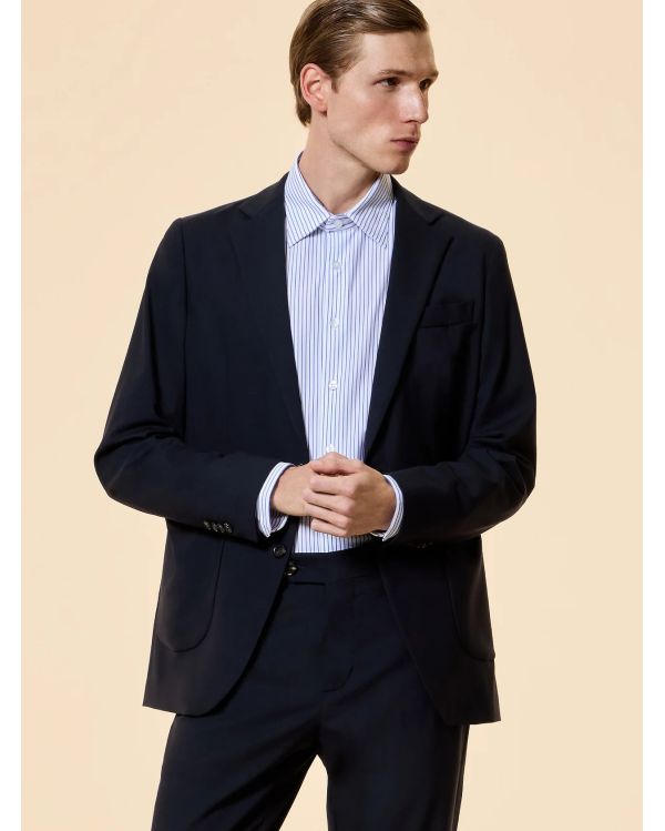 BLAZER SUMMER WOOLTECH BLEU NOIR 2