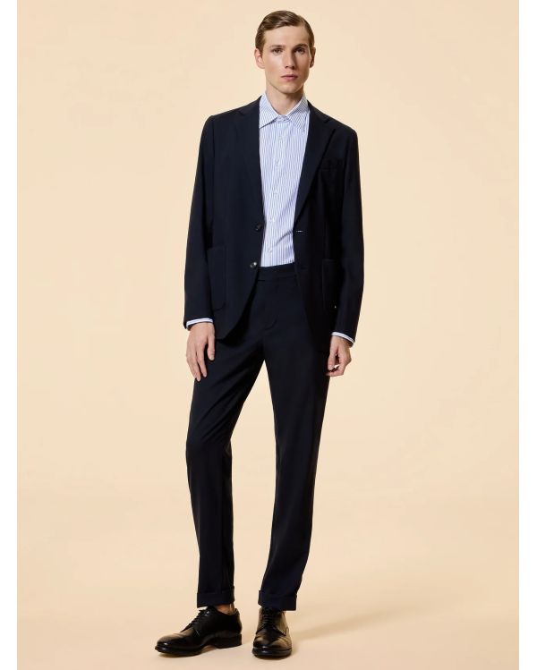 SUMMER WOOLTECH BLAZER BLUE BLACK