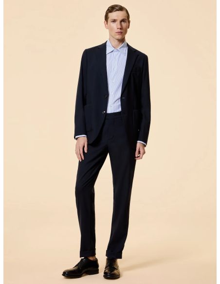 SUMMER WOOLTECH BLAZER BLUE BLACK