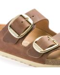 ARIZONA BIG BUCKLE COGNAC SANDALS