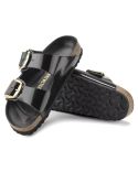 SANDALES ARIZONA BIG BUCKLE NOIR BRILLANT