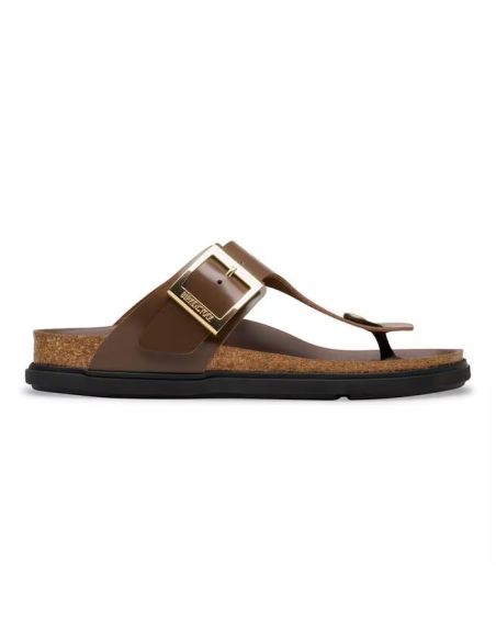 GIZEH DROPLET BUCKLE HIGH-SHINE CARAFE SANDALS