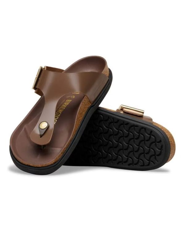 SANDALES GIZEH DROPLET BUCKLE HIGH-SHINE CARAFE 2