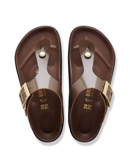 SANDALES GIZEH DROPLET BUCKLE HIGH-SHINE CARAFE