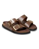 ARIZONA DROPLET BUCKLE HIGH-SHINE CARAFE SANDALS