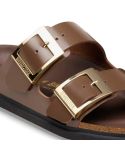 ARIZONA DROPLET BUCKLE HIGH-SHINE CARAFE SANDALS