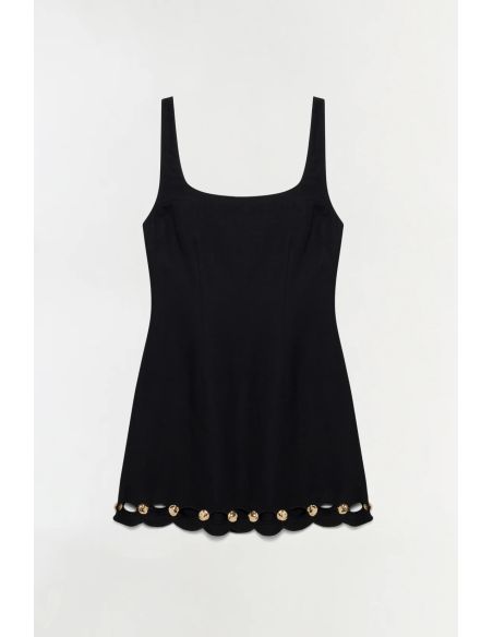 ROBE MI-LONGUE LINDLEY EN LIN NOIR