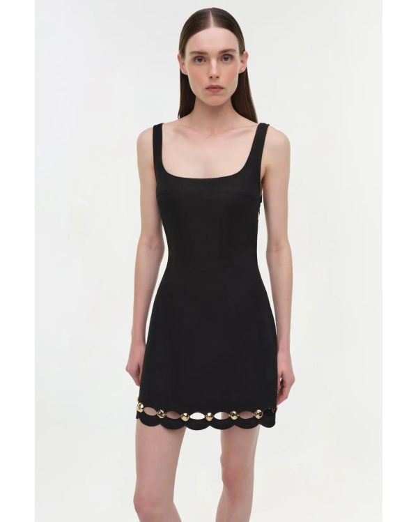 ROBE MI-LONGUE LINDLEY EN LIN NOIR